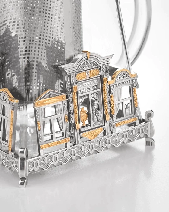 Silver teapot "Native windows"